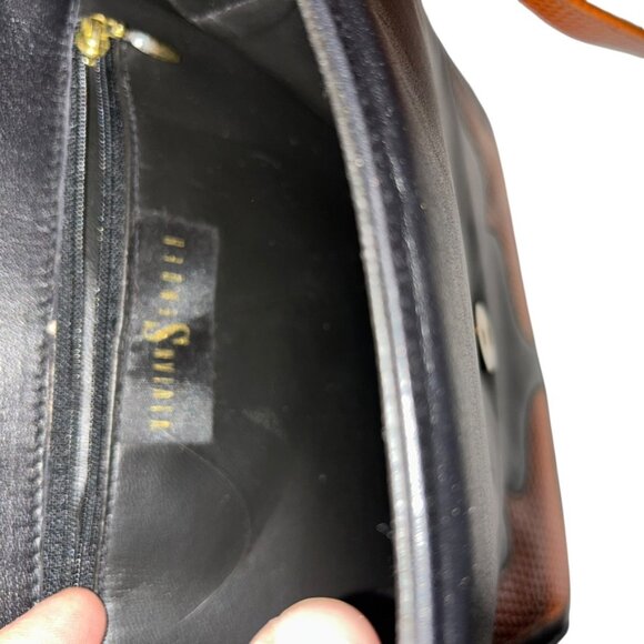 Vivian Sender Vintage black brown WESTERN COWGIRL RODEO flap cross body bag - Picture 8 of 9